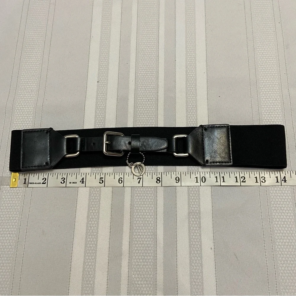 NAUTICA Black Wide Stretch Womens Belt - S/M - Excellent Used Condition!